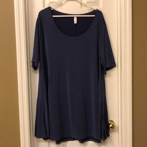 Solid Blue LuLaRoe Perfect Tee Size 3X